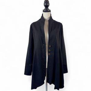 Testimony Los Angeles Reba 3 Button Jacket in Black French Terry Size S